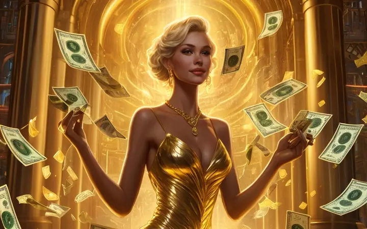 Gold-lit casino win