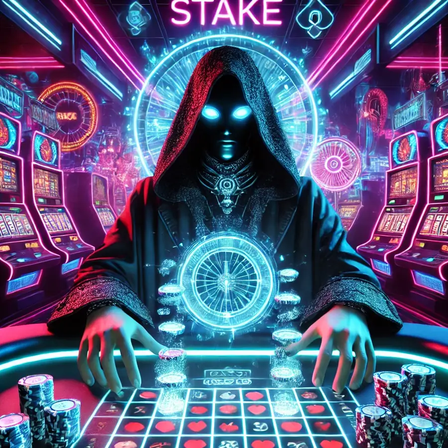Bypass Stake verification: does it work? - neon casino illustration